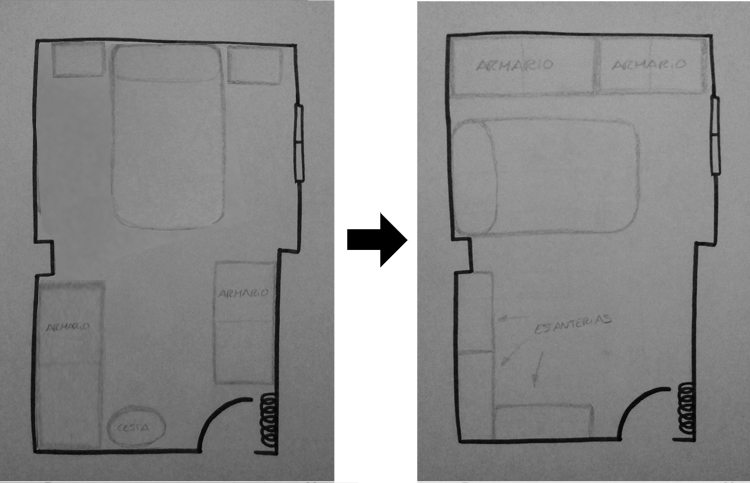 Renovar una habitación ganando almacenaje